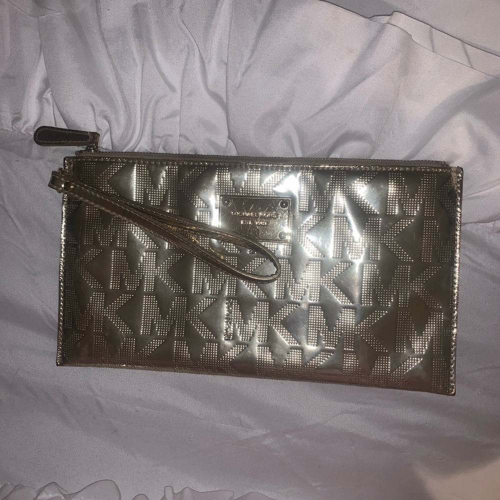 Gold Michael Kors wristlet